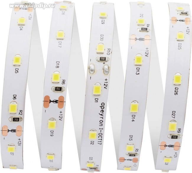 221BL Светодиодная лента в блистере 12В, 9,6Вт/м, smd2835, 60д/м, IP20, 900Лм/м,подложка 10мм, 1м, 6