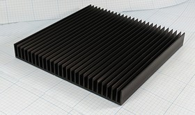 Радиатор охлаждения 200x200x 25, F56, Al, черный, BLA329-200