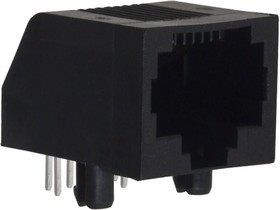 5555164-1 (TJ2A-8P8C), Розетка RJ45 CAT.3, на плату, угловая