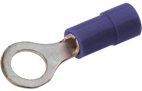 19054-0080, Клемма с кольцевым наконечником, M2.5, #4, 14 AWG, 2.5 мм², InsulKrimp 19054, Синий 19054-0080, Клемма с кольцевым наконечником, M2.5, #4, 14 AWG, 2.5 мм², InsulKrimp 19054, Синий