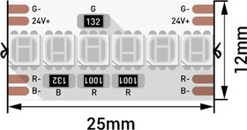 DesignLed Лента светодиодная LUX, 3838, 240 LED/м, 16,4 Вт/м, 24В, IP33, RGB 005762