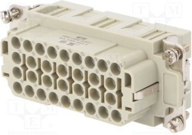 T2050322201-000, Разъем: HDC, "мама", HEE, PIN: 32, 32+PE, размер 6, без контактов