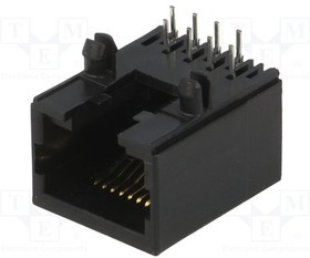 KEYS943, Гнездо, RJ45, PIN: 8, Конф: 8p8c, на PCB, THT, угловой 90°