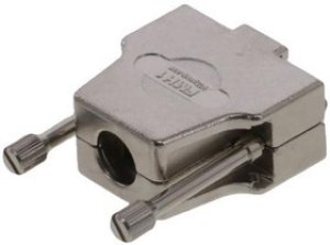 172704-0183, D-Sub Backshells 15P Size 2 Hood Metal, Straight Out