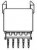 5352268-1, Z-PACK HM 2mm Pitch Hard Metric Type B Backplane Connector, Female, Straight, 22 Column, 5 Row, 110