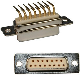 173-E09-113R001, 173 9 Way Right Angle Through Hole D-sub Connector Plug, 2.54mm Pitch