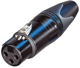 NC3FXX-WT, XLR Connectors 3P Female Cable Conn White