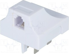 TEL-1006, Адаптер, гнездо RJ11, вилка WT4, угловой 90°