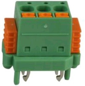 SDC 2,5/ 3-PV-5,0-ZB, Клеммная колодка типа провод к плате, SKEDD, 5 мм, 3 вывод(-ов), 24 AWG, 12 AWG, 2.5 мм², Вставной