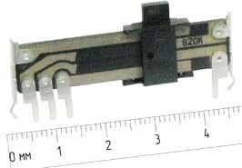 Резистор переменный движковый 10к\B\42мм\4C5x4\F-202G; №4507 РПдвиж 10к\B\42мм\4C5x4\F-202G\
