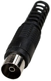 4-003 BK, разъем телевизионный "гн" пластик на кабель винт черный