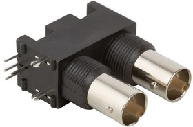 112661, RF Connectors / Coaxial Connectors BNC DUAL STACK PCB RECPT BLACK 112661, RF Connectors / Coaxial Connectors BNC DUAL STACK PCB RECPT BLACK