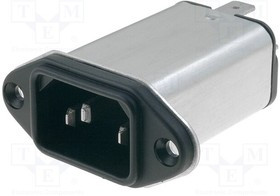 4300.5053, Разъем: питания AC, гнездо, "папа", 4А, 250ВAC, IEC 60320, -25-85°C