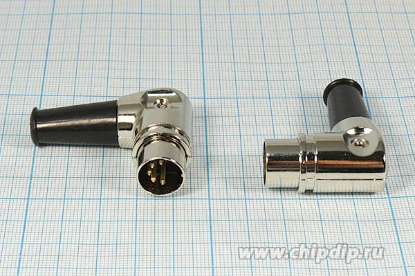 Разъем DIN 5P[45] вилка, на кабель, металл, K31625-5P