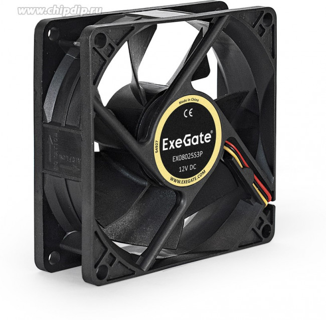 EX283377RUS, Вентилятор 12В DC ExeGate EX08025S3P (80x80x25 мм, Sleeve bearing (подшипник скольжения), 3pin, 2200RPM, 22.5dBA) EX283377RUS, Вентилятор 12В DC ExeGate EX08025S3P (80x80x25 мм, Sleeve bearing (подшипник скольжения), 3pin, 2200RPM, 22.5dBA)