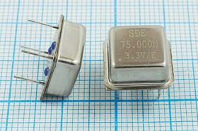 Кварцевый генератор 75MГц 3.3В,HCMOS/TTL в корпусе HALF=DIL8, гк 75000 \\HALF\T/CM\3,3В\OSC8\SDE