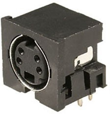 MDN-4FR, разъем MiniDIN гнездо на плату (аналог AF-3130)