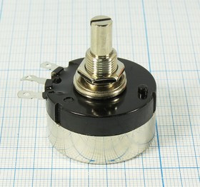 Резистор переменный, поворотный 2,0МОм, линейность B, ширина 30мм, вал и размеры S6x20, RV30YN-20S-B