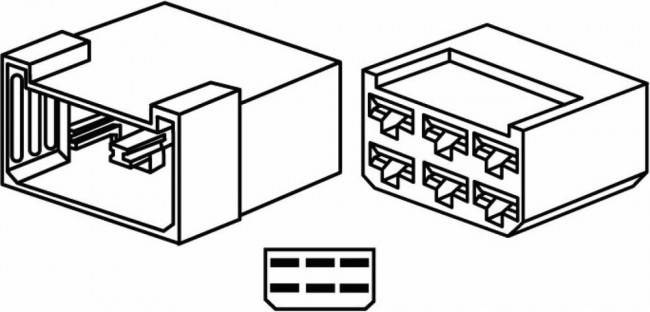 Корпус комбинированного разъема 5111 6-контактный 30864
