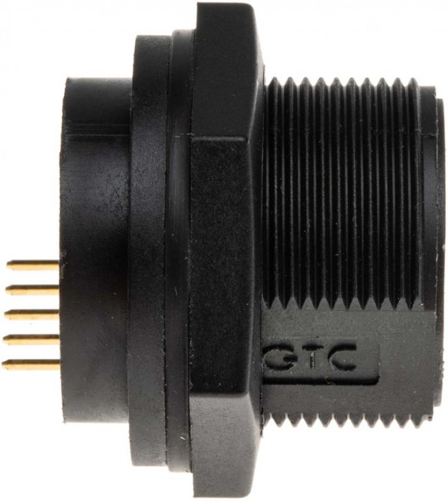 Straight, Panel Mount, Socket Type Mini IP67 USB Connector