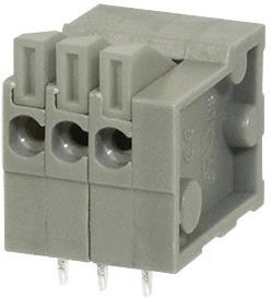 TBL003-254-03GR-2OR, Fixed Terminal Blocks Terminal block, screwless, 2.54, horizontal, 3 poles, green w orange tab
