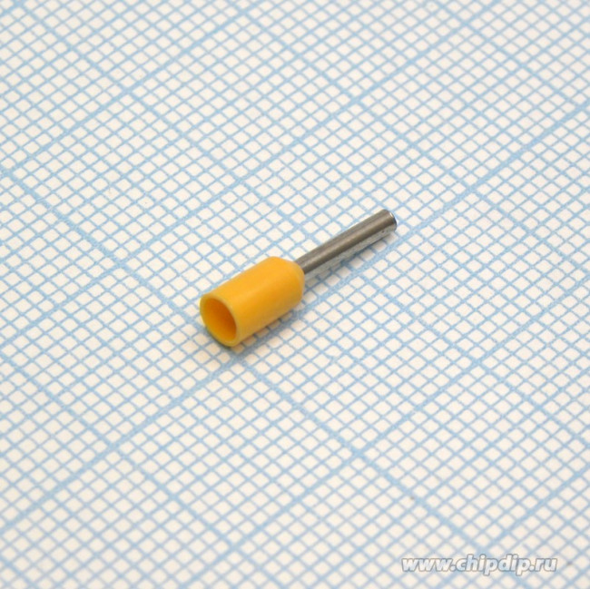 HE 7508 Orange, наконечник кабельный торцевой трубчатый с изоляцией, L=14.6/8мм, сеч. пров. 0.75мм2