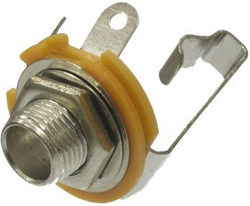 SZC-0068 mono 6.35 mm, Разъём аудио -0068 mono 6.35 мм, гнездо на плату