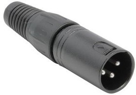 457960, XLR Connector, Plug, Straight, Cable Mount, 3 Poles