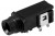 MJ-63022B, Phone Connectors audio jack, 6.35 mm, horizontal, 2 conductor, through hole, 1 switch