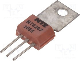 NTE267, Транзистор: NPN, биполярный, Дарлингтон, 30В, 0,5А, 6,25Вт, TO202N