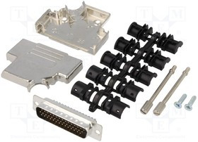 D45ZK25-HDP-K, Разъем D-Sub HD; PIN: 44; вилка; "папа"; пайка; на