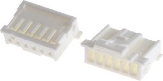 51382-0600, MicroClasp Female Connector Housing, 2mm Pitch, 6 Way, 1 Row 51382-0600, MicroClasp Female Connector Housing, 2mm Pitch, 6 Way, 1 Row