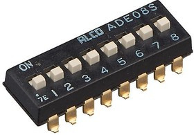 1-1825058-9, DIP-переключатели / SIP-переключатели SWITCH DIP SPST EXT ACT 8POS SMD