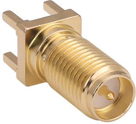 CONREVSMA008-G, RF Connectors / Coaxial Connectors RP-SMA Female PCB Mnt, Extended, Gold