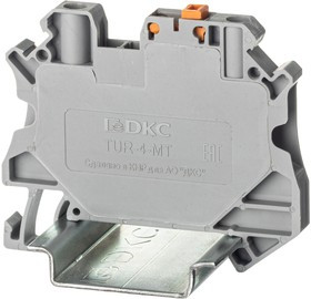 TUR-4-MT, Клемма с размыкателем , винтовой зажим, 2 точки подключения, 4 кв.мм, серая