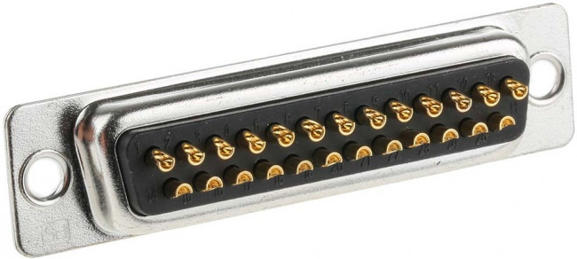 25 Way Panel Mount D-sub Connector Socket, 2.77mm Pitch