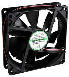 EC9225H24S, Вентилятор 24В, 92х92х25мм , подш. скольжения, 2600 об/мин + крепеж