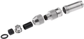 99-3363-00-04, Разъем Кабеля, 768 Series, M8, Male, 4 Positions, Штырь для Пайки, Прямой Монтаж на К