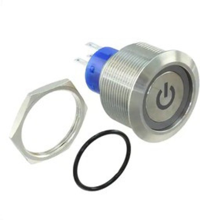 AV2511M724Q04, Pushbutton Switches AV25 SPL 3A MOVING RING POWER BLUE 24V