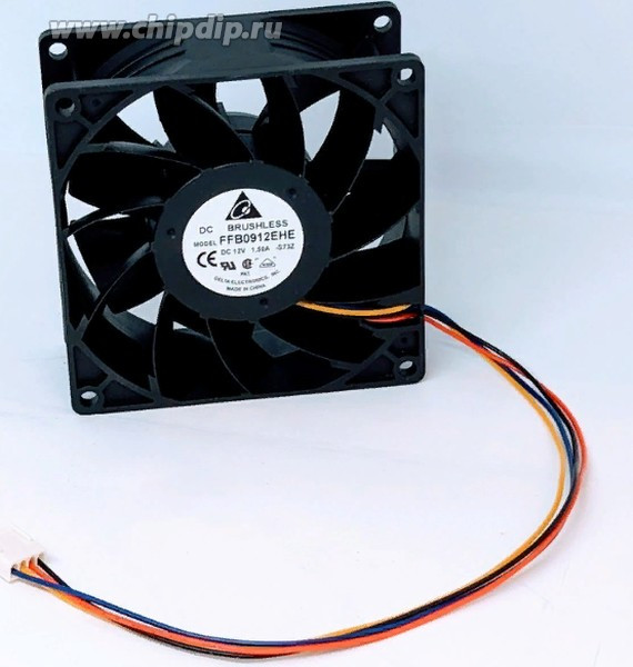 Вентилятор Delta Electronics FFB0912EHE 92x38мм 12V 12W 1.5A OEM