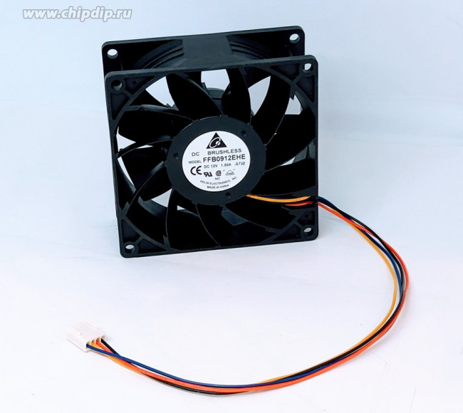 Вентилятор Delta Electronics FFB0912EHE 92x38мм 12V 12W 1.5A OEM