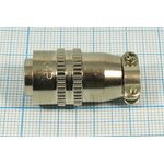 Разъем (быстроразъемный) XS12K3P-F розетка, контакты 3P, диаметр B12, монтаж на кабель, XS12K3P-F