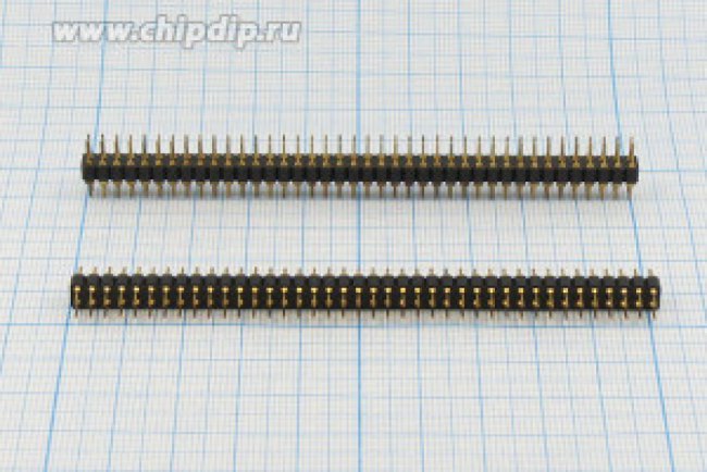 Разъем PLDM-2x40 вилка, шаг P2.54, контакты 80P, цанговый, монтаж на плату Разъем PLDM-2x40 вилка, шаг P2.54, контакты 80P, цанговый, монтаж на плату
