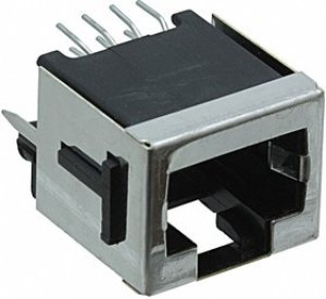 100616-1, Розетка 8P8C (RJ45) на плату экранированная 100616-1, Розетка 8P8C (RJ45) на плату экранированная