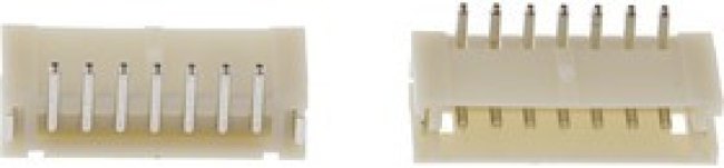 B7B-ZR-SM4-TF (LF)(SN), Conn Shrouded Header HDR 7 POS 1.5mm Solder ST SMD T/R B7B-ZR-SM4-TF (LF)(SN), Conn Shrouded Header HDR 7 POS 1.5mm Solder ST SMD T/R