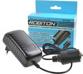 ROBITON DC102 4000мА с гнездом автоприкуривателя BL1, Адаптер/блок питания ROBITON DC102 4000мА с гнездом автоприкуривателя BL1, Адаптер/блок питания