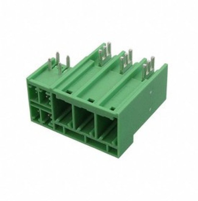 1717103, PCB Hybrid Header, Right Angle, Contacts - 7, Rows - 1