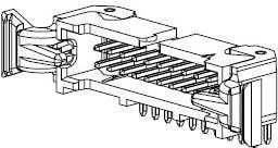 45216-520230, Headers &amp; Wire Housings 16P, .050" Pitch HDR R/A, TH, 30Au, FLSH