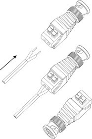 Разъем ЭРА штекер BNC с быстрозажимной колодкой упаковка блистер 50 шт. Б0048315