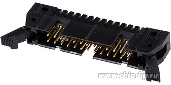 SCM-26 (DS1011-26S) (IDCC-26MS), Вилка на плату прямая с защелкой 26pin